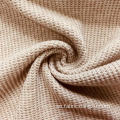 Våffla vanlig rib stickad polyester rayon tröja tyg